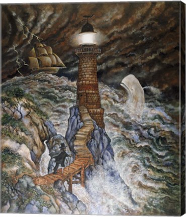 Framed Ahab&#39;s Light Print
