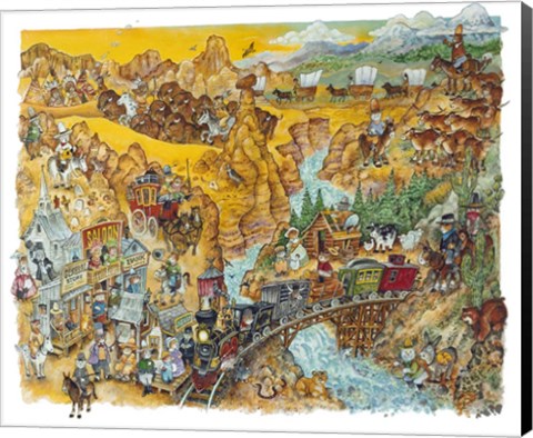 Framed Western Cats Print