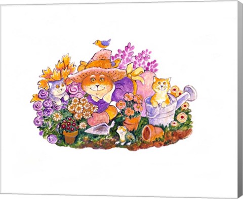 Framed Spring Cats Print
