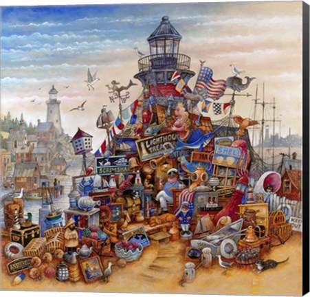 Framed Lighthouse Treasure Print