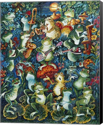 Framed Moon Music Print