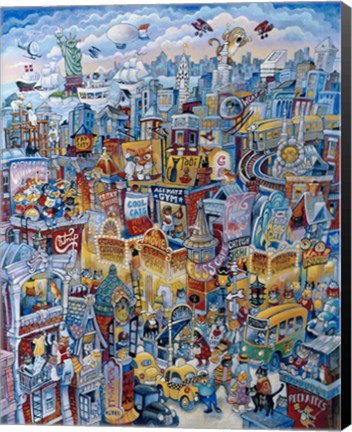 Framed Cat City Blues Print