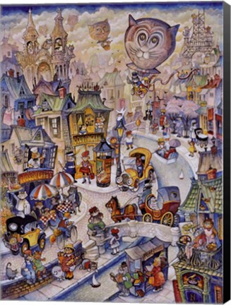 Framed Paris Les Chats Print