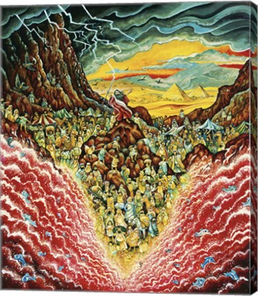 Framed Parting The Red Sea Print