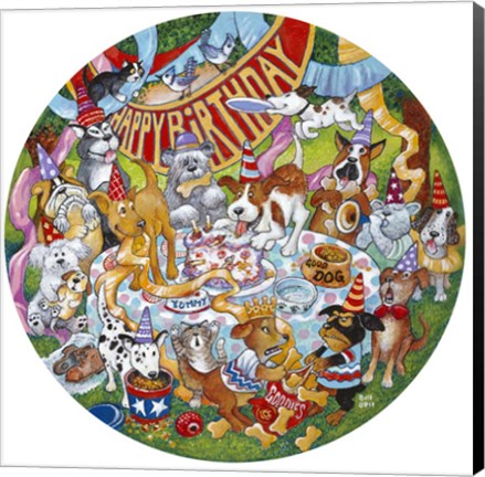 Framed Birthday Dogs Print