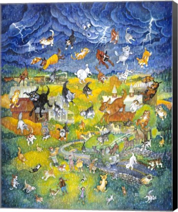 Framed It&#39;s Raining It&#39;s Pouring Print