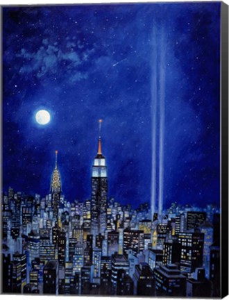 Framed New York Lights 2002 Print