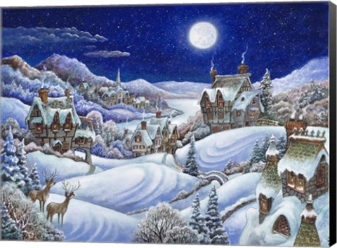 Framed Winter Moon Print