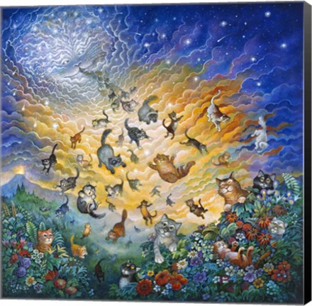 Framed Creation Of Cats Print