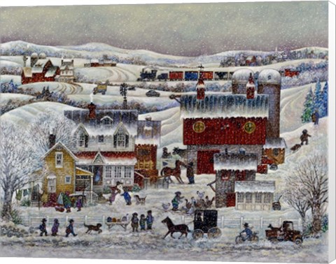 Framed Amish Winter Print