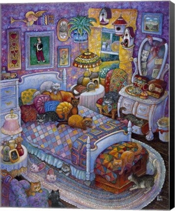 Framed More Cats And Quilts Print