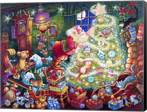 Framed Decorating the Tree Print