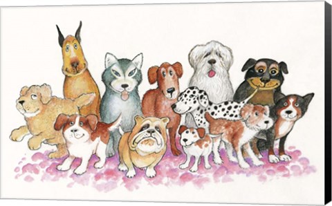 Framed Dogs Galore Print
