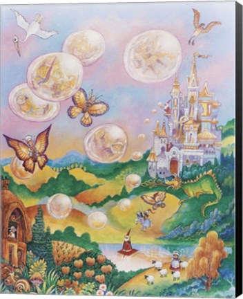 Framed Bubble Fairies Print