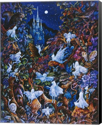 Framed Blue Fairies Print