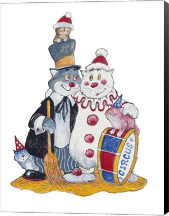Framed Carnival Cats Print