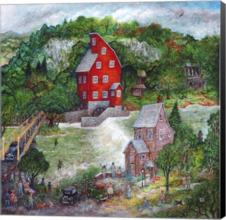 Framed Red Mill Print