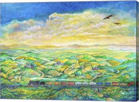 Framed Cross Country Print