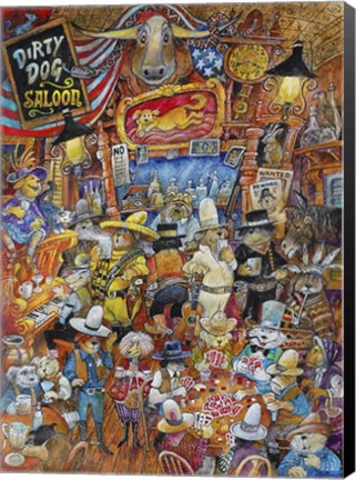Framed Dirty Dog Saloon Print