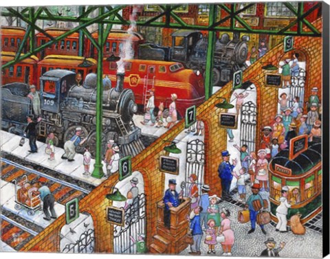 Framed Train Station Print