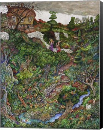 Framed There are fairies at the bottom of my garden! Print