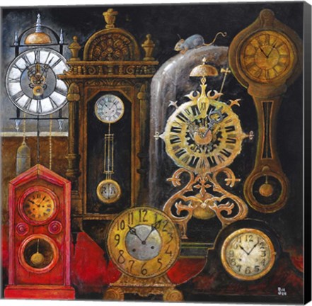 Framed Hickory Dickory Dock Print