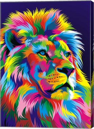 Framed Lion New Print