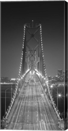 Framed Oakland Bridge 3 BW Print