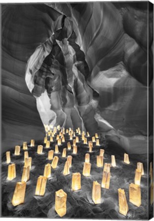 Framed Candle Canyon BW - Pop Print