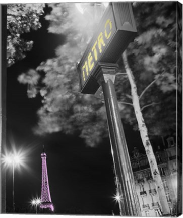 Framed Paris Metro Pop Print
