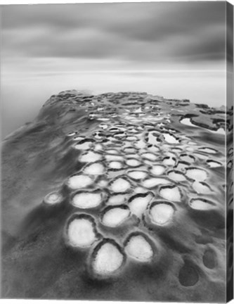 Framed Crateres BW Print