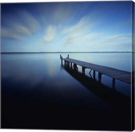 Framed Muelle Azul Crop Print