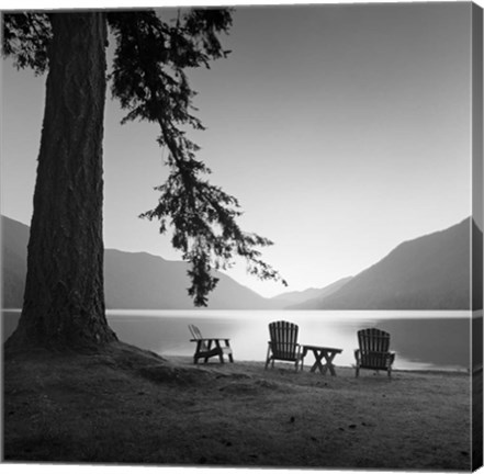 Framed Crescent Lake 1 Print
