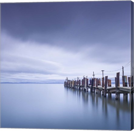 Framed China Camp Pier Print