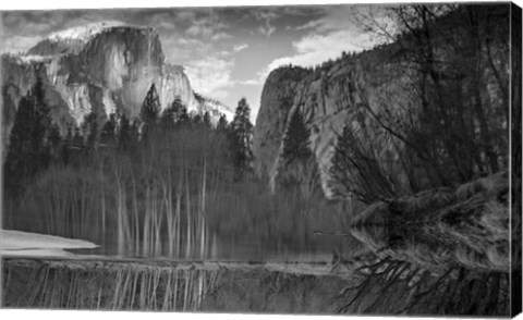 Framed Yosemite Reflection 2 BW Print
