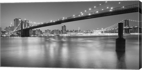 Framed Panorama Brooklyn Bridge 1 Print