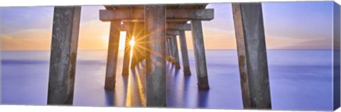Framed Naples Pier Panoramic II Print