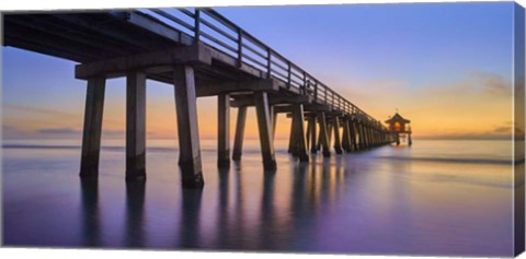 Framed Naples Pier Panoramic III Print