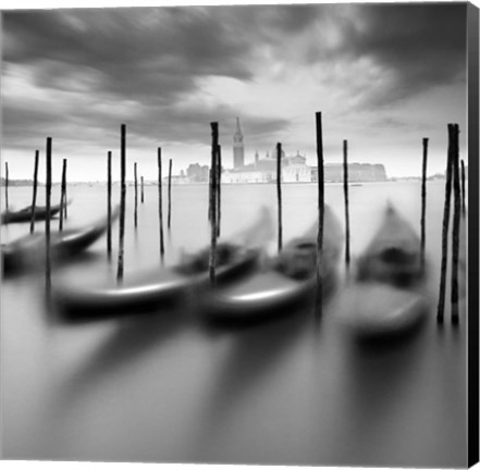 Framed 3 Gondolas 2 Print