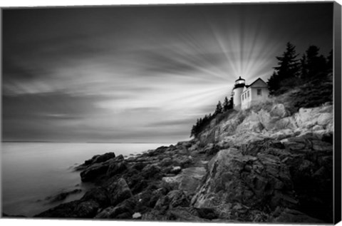 Framed Acadia 49 BN Y Color Rayos Print