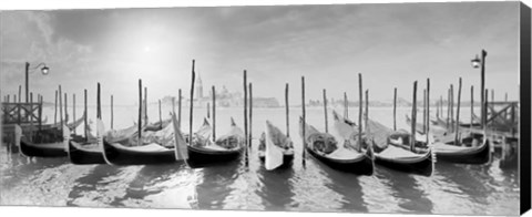Framed Gondolas Pano Print