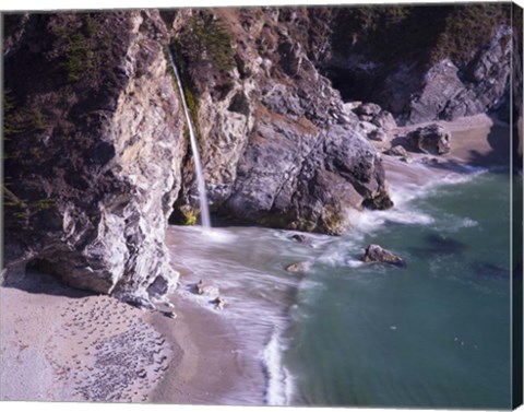 Framed Waterfall Beach 2 Print