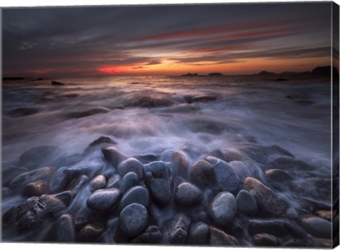 Framed Atardecer en Ixtapa 2 Horizontal Print