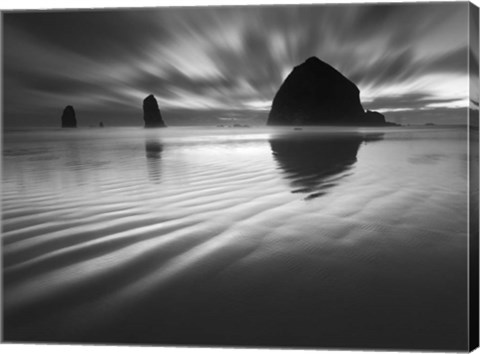 Framed Cannon Beach Textures 1 Print