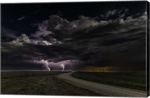 Framed Prairie Lightning Print