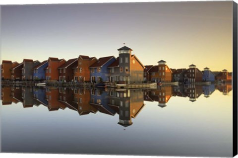 Framed Colourful Village Print