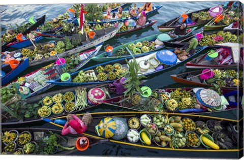 Framed Banjarmasin Floating Market Print