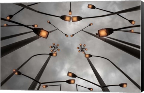 Framed Lights Print