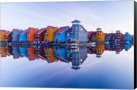 Framed Colored Homes Print