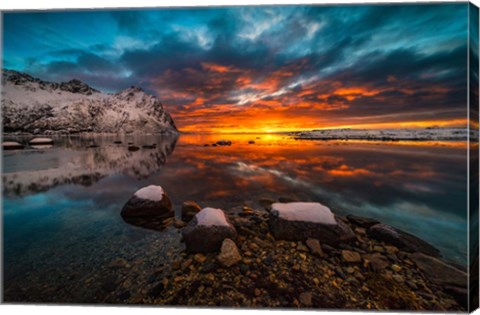 Framed Sky On Fire Print